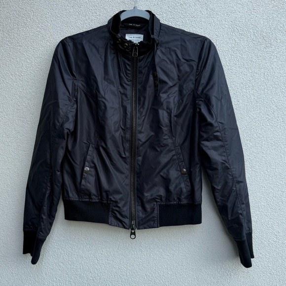Rag & Bone Bomber Moto Jacket lightweight size 4 - Picture 1 of 7